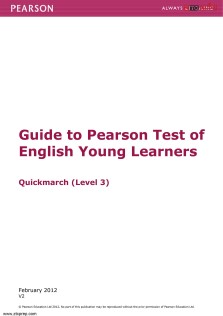 Guide to PTE Young Learners Quick march Level 3
