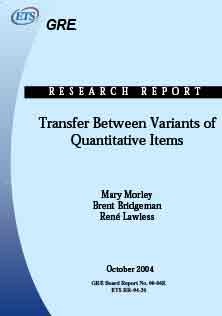 Transfer Between The Variants of Quantitative items