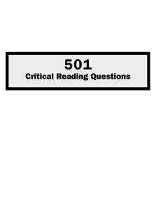 501critical reading questions