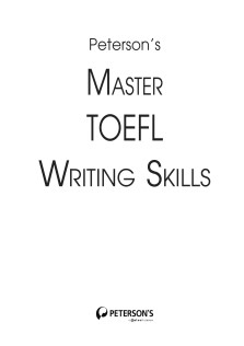 Petercons MASTER TOEFL WRITING SkILLS