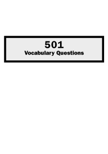 501vocabulary questions