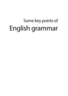 Some Key Point of English Grammar