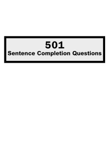 501Sentence Completion Questions