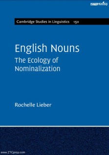 Cambridge Studies Linguistics English Nouns The Ecology Nominalization