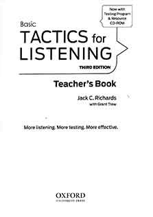 Tactics For Listening Basic Teacher Book