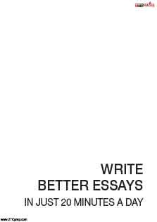 Write Better Essay In Just 20 Minutes a Day